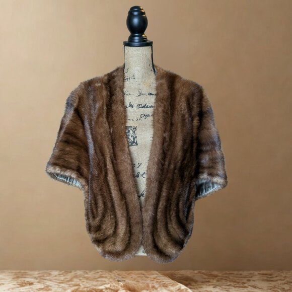 1930s Vintage Real Mink Capelet Bolero | Tel Original Fort Lauderdale - Picture 2 of 9